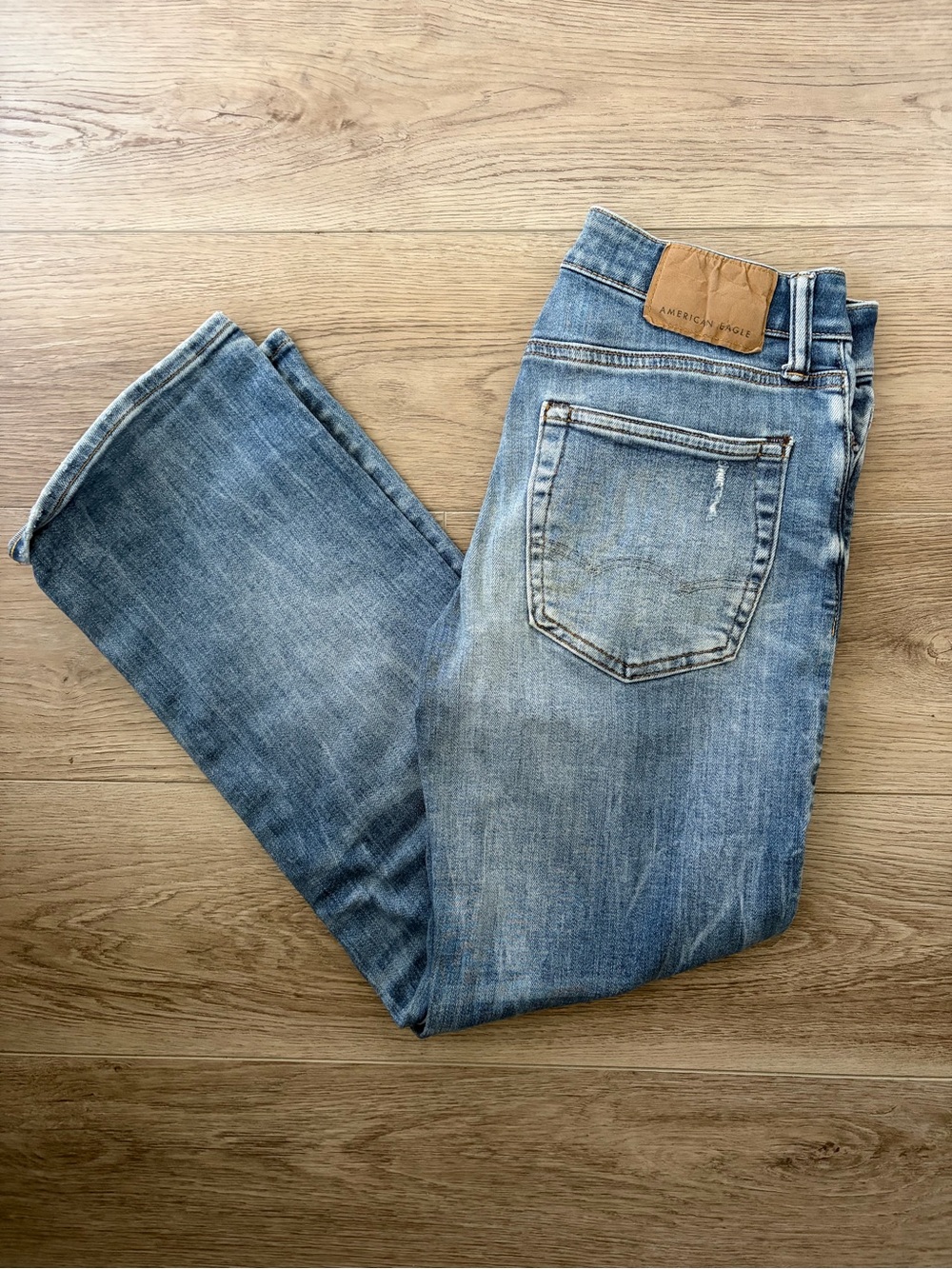 American Eagle Outfitters Men's Light Blue Bootcut Jeans